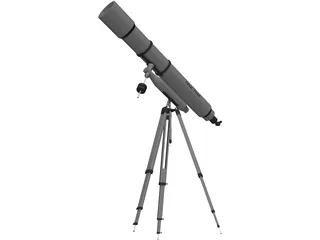 Potable Telescope T430 3D Model preview