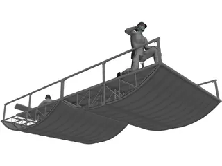 Ponton Bridge PMP 3D Model preview