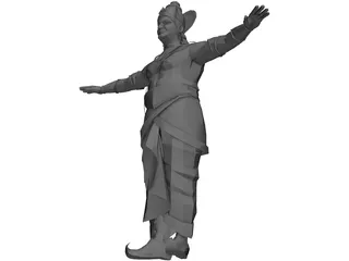 Indian King 3D Model preview