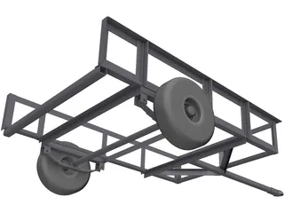 Trailer Utility 4x6 3D Model preview