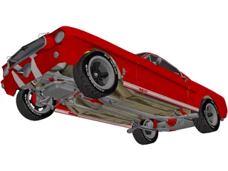 Ford Mustang Fastback (1965) 3D Model preview