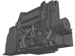 Durmax Turbo Diesel 6.6 Engine 3D Model preview