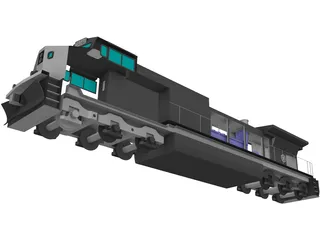 GE Dash 9-CW44 Locomotive 3D Model preview