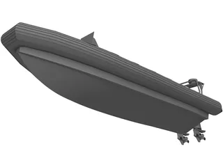 Rigid Inflatable Boat 3D Model preview