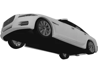 Jaguar XJ (2010) 3D Model preview