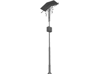 Street Lamp Solarcell 3D Model preview