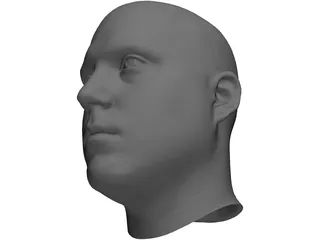 Human Male Scanned Head 3D Model preview