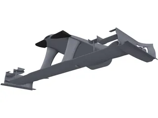 F1 Front Wing 3D Model preview