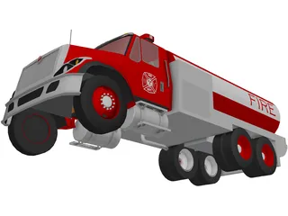 Fire Department Tanker 3D Model preview