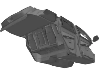 Jeep Grand Cherokee SRT 8 Interior (2008) 3D Model preview