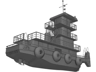 Empurrador Naval Norte 3D Model preview