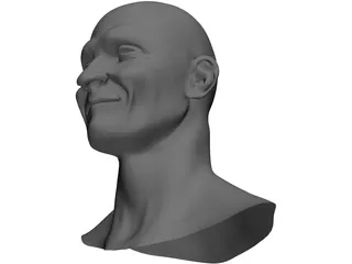 Old Man Face 3D Model preview