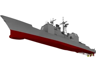 Ticonderoga Class Cruiser 3D Model preview