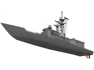 Hazzard Perry Class Frigate 3D Model preview