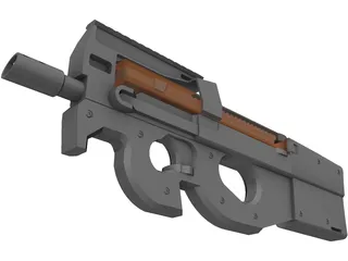 FN P90 3D Model preview