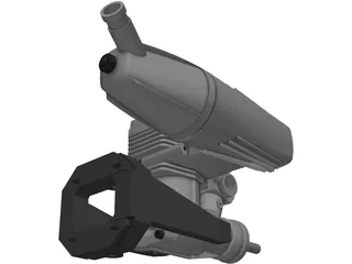 RC OS Engine AX35 3D Model preview