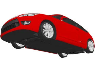 Citroen C4 VTS Coupe (2009) 3D Model preview