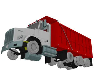 Kenworth T800 Dump Truck 3D Model preview