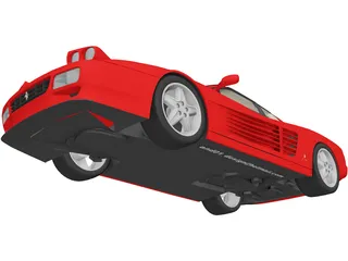 Ferrari 512 Testarossa 3D Model preview