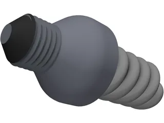 CFL Lamp 3D Model preview