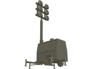 Light Tower 3D Model preview