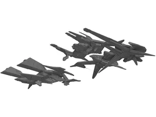 Star Ships Collection 3D Model preview