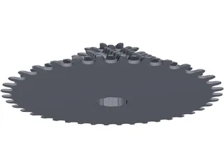 Rear Cassette 10-speed 11-38 3D Model preview