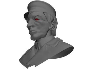 Man in Hat and Suit 3D Model preview