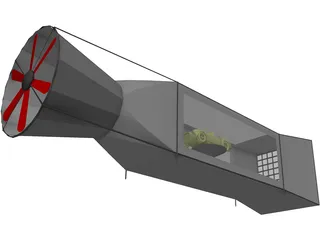 Wind Tunnel 3D Model preview