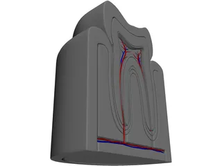 Tooth Cutaway 3D Model preview