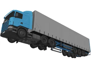 Scania 164l 420 3D Model preview