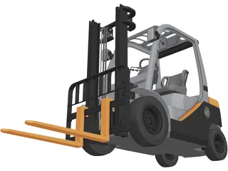 Forklift Toyota 3D Model preview
