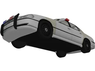 Chevrolet Impala Police Car (2003) 3D Model preview