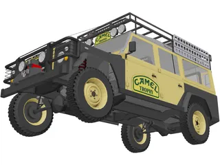 Land Rover Defender 110 Camel Trophy 3D Model preview