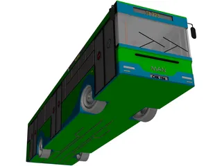 Man Bus 3D Model preview