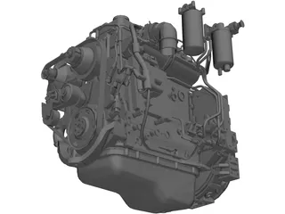 Cummins QSB4.5TAA Engine 3D Model preview