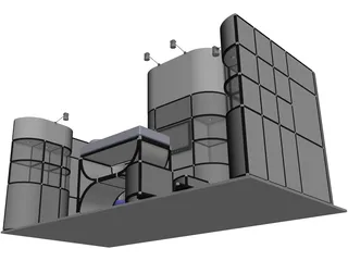 Modular Exhibition Booth 3D Model preview
