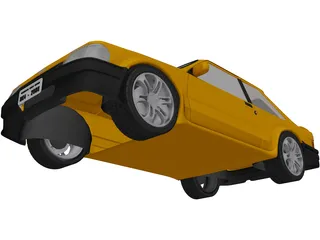 Ford Escort MK4 3D Model preview