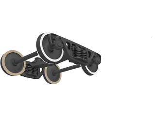 Train Base Railway 3D Model preview