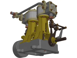 Steam Engine JLS-13-2 3D Model preview