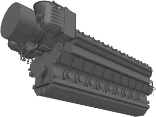 Diesel 18V48/60 Engine 3D Model preview