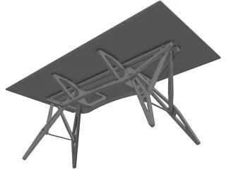Zanotta Reale Table 3D Model preview