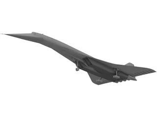Tupolev Tu-144 3D Model preview