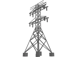 Electric Tower 3D Model preview