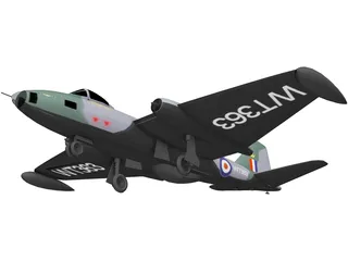 English Electric BAC Canberra B 8 3D Model preview