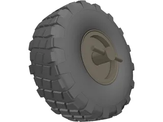 HMMWV Mud Tire 3D Model preview