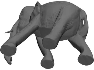 Elephant 3D Model preview