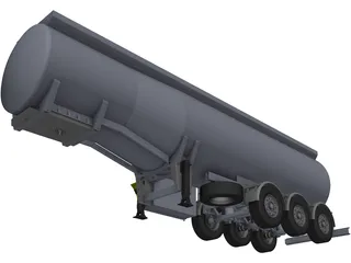 Tanker Semi Trailer 3D Model preview