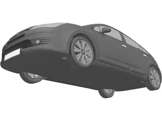 Citroen C4 (2009) 3D Model preview