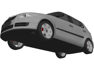 Skoda Fabia II (2010) 3D Model preview